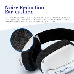 Armaggeddon Gaming Headset USB+3.5mm+2.4G+BT Fabric White - COSMIC-III LITE - USB+3.5mm+2.4G+BT, Fabric White