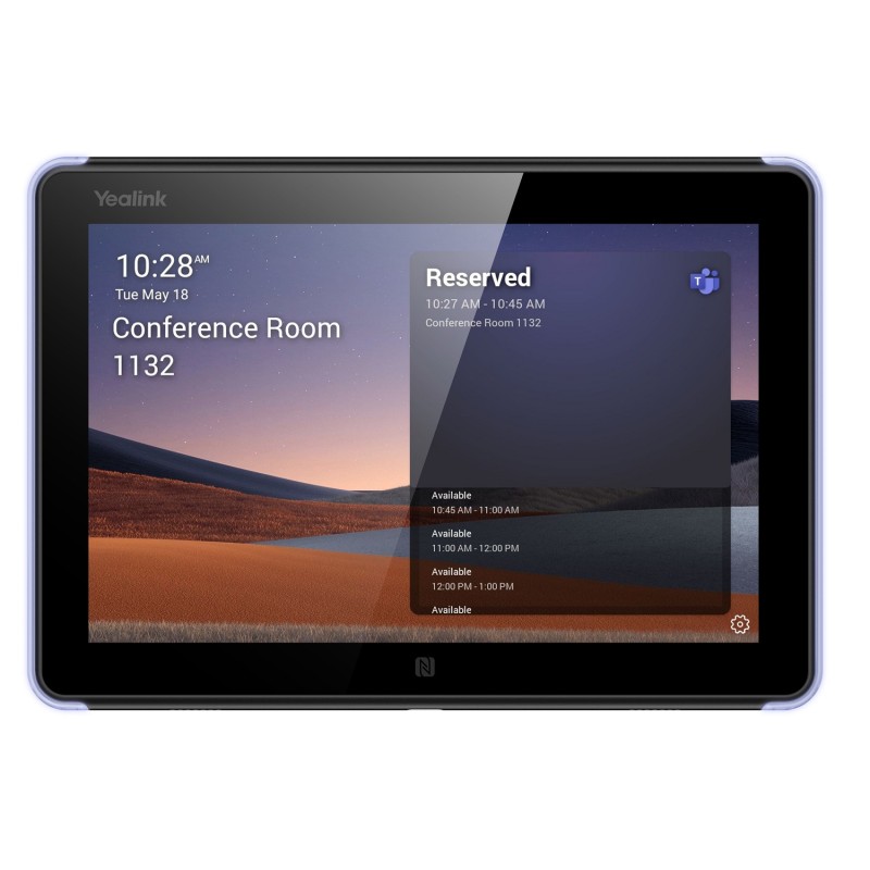 Yealink MS Teams Room Scheduling Device for Reservation & Status - 8'' Touch, PoE, Wi-Fi & Bluetooth