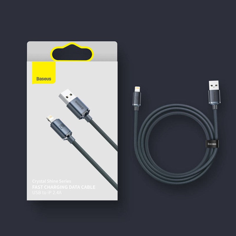 Baseus Cable Lightning to USB-A Crystal Shine - 2m — Buy in Cyprus with Fast Delivery