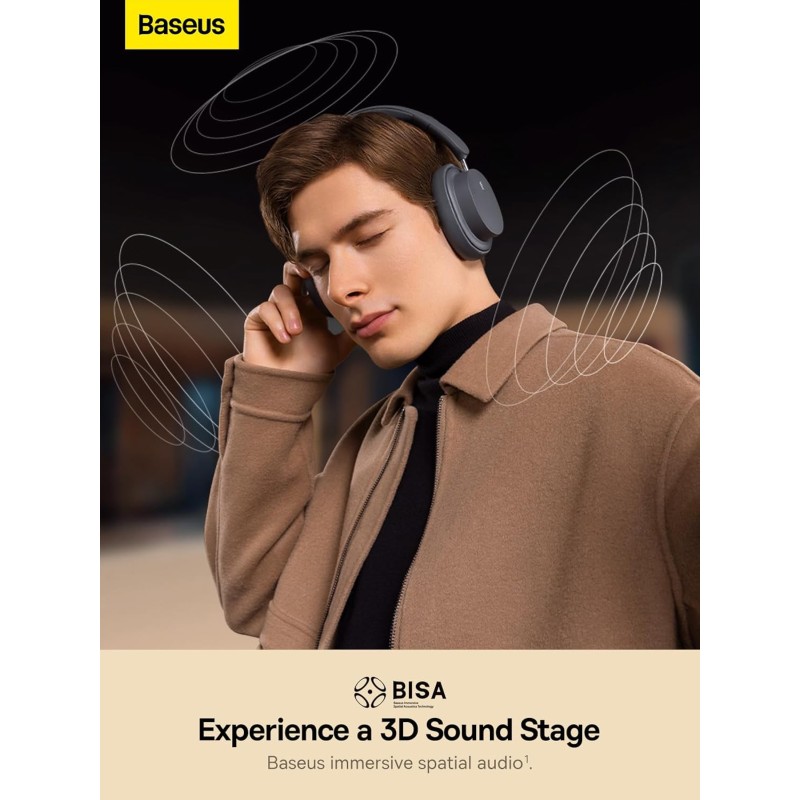 Baseus Wireless Headphones Over Ear Bowie - D05 - Black — Buy in Cyprus with Fast Delivery