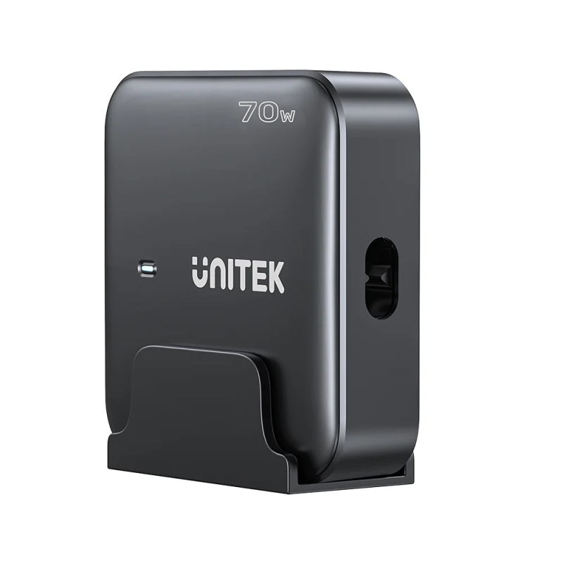 Unitek Desktop 4in1 70W GaN Charger 2xUSB-C 2xUSB-A Ports - P1228ABK - Black — Buy in Cyprus with Fast Delivery