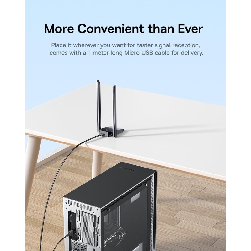 Baseus IT WiFi Adapter - 1300Mbps External Antenna FastJoy — Buy in Cyprus with Fast Delivery