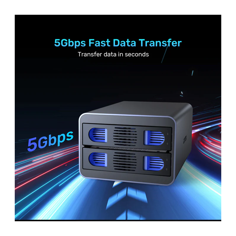 Unitek USB-A 2-Bay External SATA HDD Enclosure - S1308B - with RAID — Buy in Cyprus with Fast Delivery