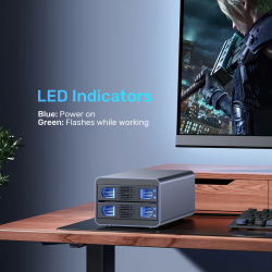 Unitek USB-A 2-Bay External SATA HDD Enclosure - S1308B - with RAID — Buy in Cyprus with Fast Delivery