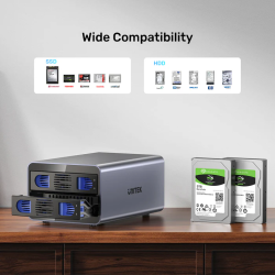 Unitek USB-A 2-Bay External SATA HDD Enclosure - S1308B - with RAID — Buy in Cyprus with Fast Delivery