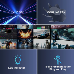 Unitek USB-A 2-Bay External SATA HDD Enclosure - S1308B - with RAID — Buy in Cyprus with Fast Delivery