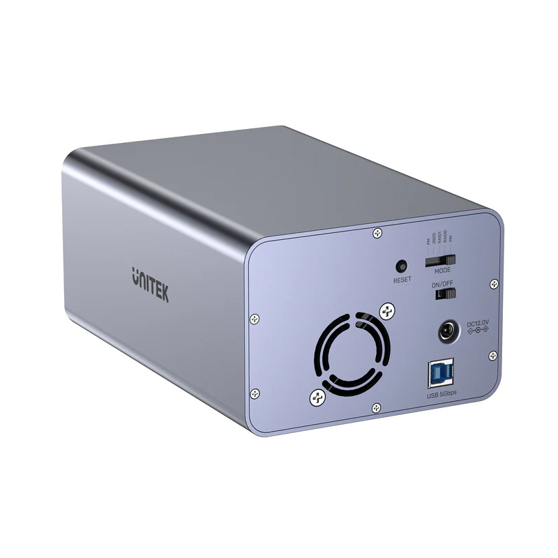 Unitek USB-A 2-Bay External SATA HDD Enclosure - S1308B - with RAID — Buy in Cyprus with Fast Delivery