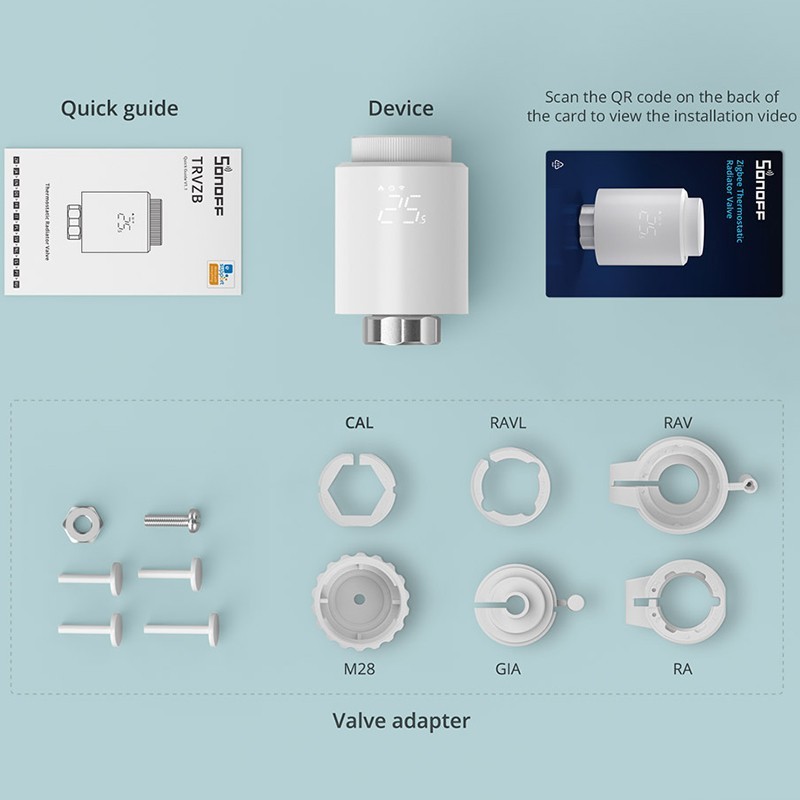 Sonoff ZigBee Thermostatic Radiator Valve - ZigBee — Buy in Cyprus with Fast Delivery