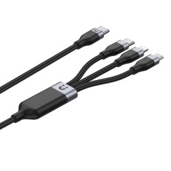 Unitek MC 3in1 Braided USB-C Lightning Micro - C14101BK-1.5M - 3in1 Braided USB-C Lightning Micro