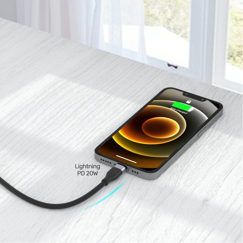 Unitek MC 3in1 Braided USB-C Lightning Micro - C14101BK-1.5M - 3in1 Braided USB-C Lightning Micro