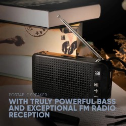 SonicGear AudioBox - 2GO-RDO20 - Portable Solar & USB Rechargeable FM Radio with Bluetooth & Torchlight