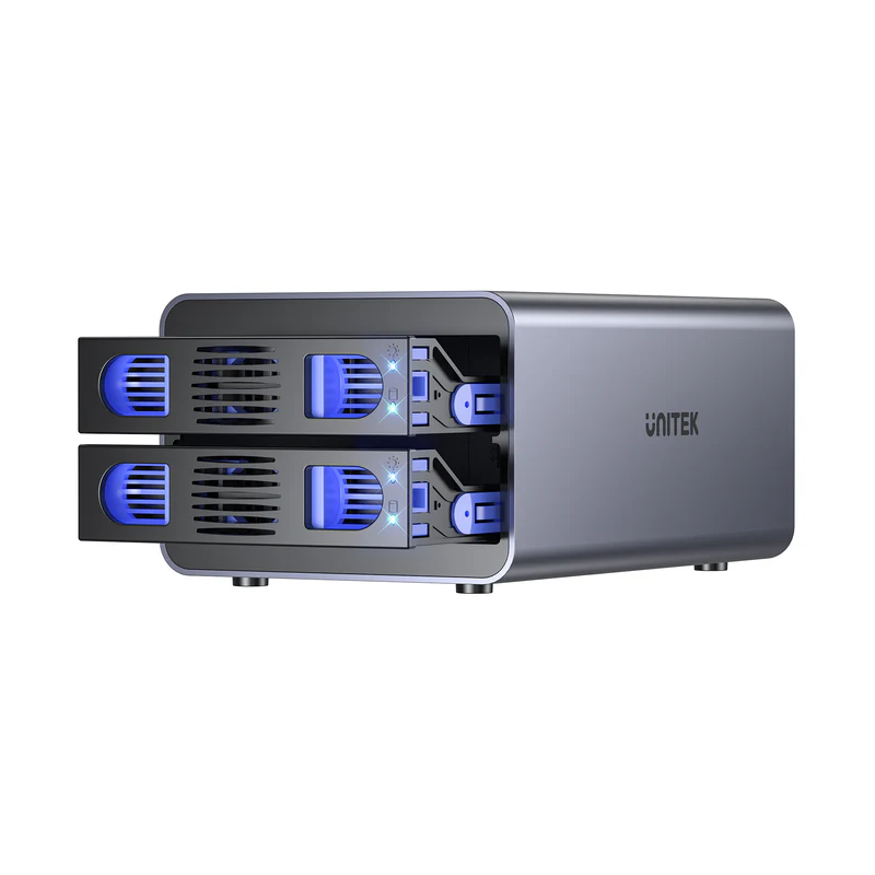 Unitek USB-C 2-Bay External SATA HDD Enclosure - S1308C - with RAID — Buy in Cyprus with Fast Delivery