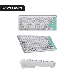 Alcatroz Jellybean Wireless 2.4G+BT Keyboard Winter White - AirDock 2 - Wireless 2.4G+BT Keyboard Winter White