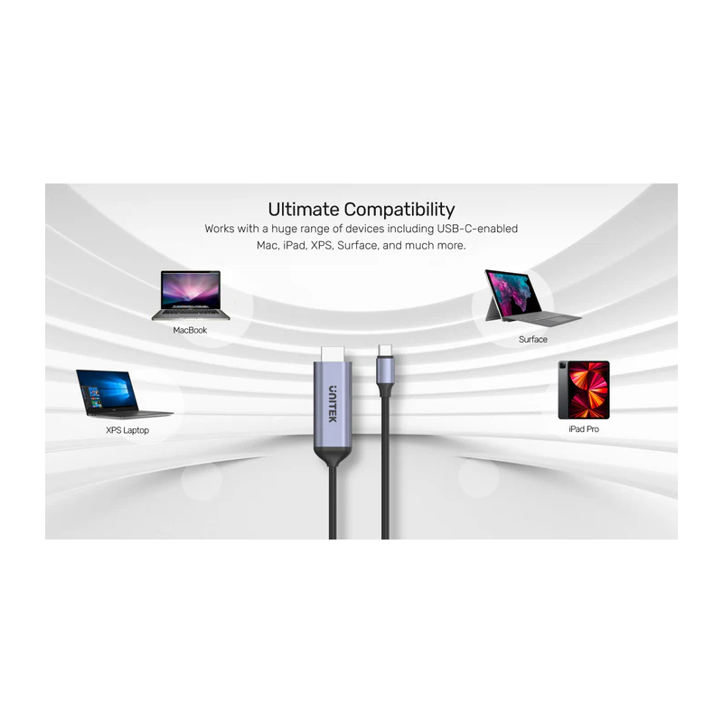 Unitek Converter USB-C to HDMI Cable - V1423B - 8K60Hz 1.8m — Buy in Cyprus with Fast Delivery