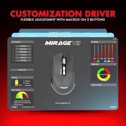 Armaggeddon Gaming Mouse - MIRAGE VII - Wired+2.4G+BT Recharge 7B White — Buy in Cyprus with Fast Delivery