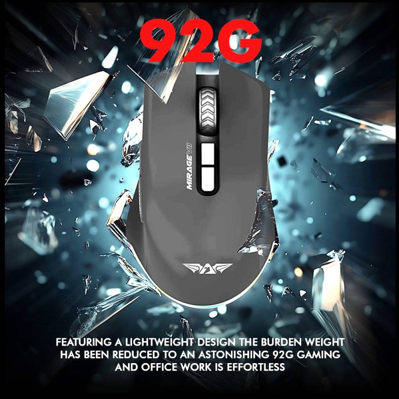 Armaggeddon Gaming Mouse - MIRAGE VII - Wired+2.4G+BT Recharge 7B White — Buy in Cyprus with Fast Delivery