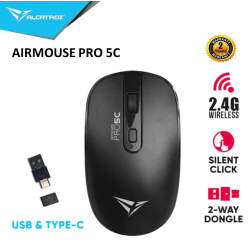 Alcatroz Airmouse Pro - 5C - Wireless Silent Mouse USB-A & USB-C dongle Black — Buy in Cyprus with Fast Delivery