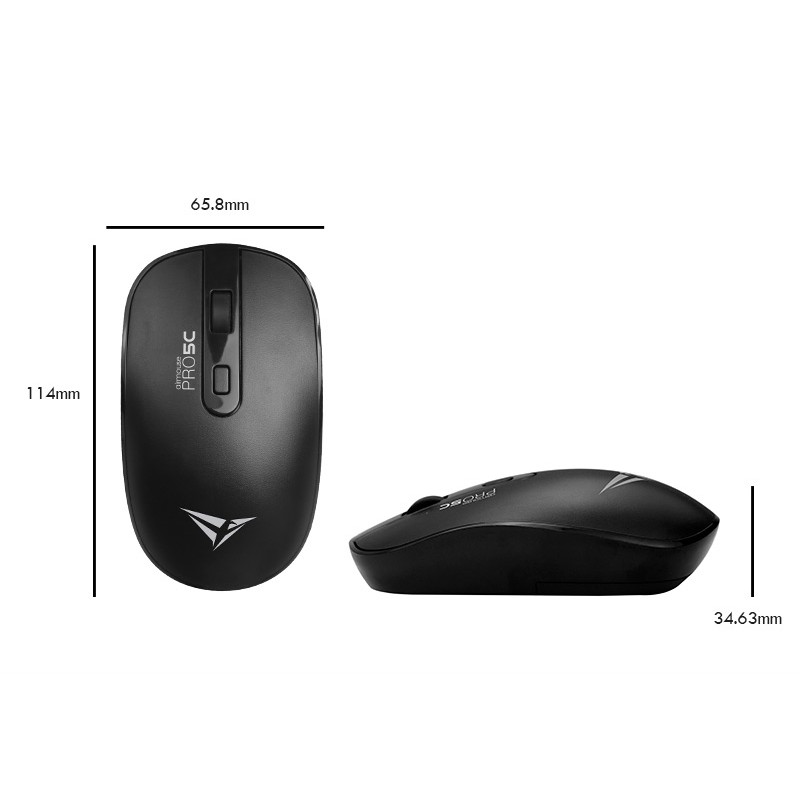 Alcatroz Airmouse Pro - 5C - Wireless Silent Mouse USB-A & USB-C dongle Black — Buy in Cyprus with Fast Delivery
