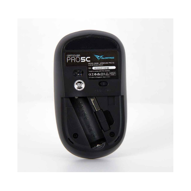 Alcatroz Airmouse Pro - 5C - Wireless Silent Mouse USB-A & USB-C dongle Black — Buy in Cyprus with Fast Delivery