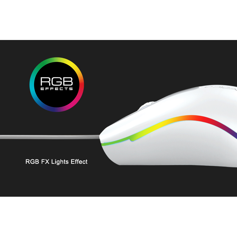 Alcatroz RGB Wired Mouse White - ASIC 9 - RGB Wired White — Buy in Cyprus with Fast Delivery