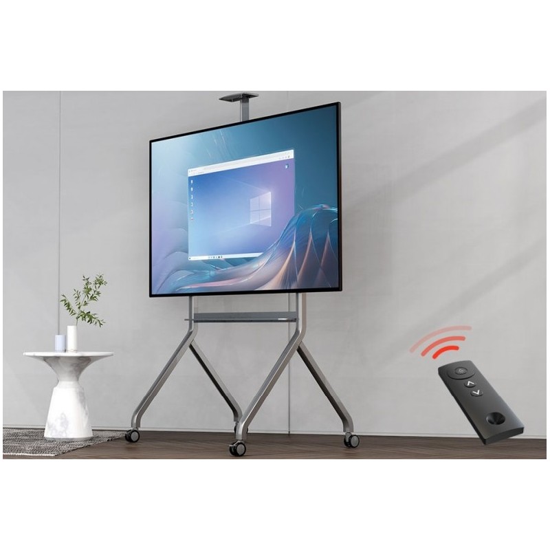 NBMounts Heavy Duty Motorized TV Trolley - P220 - up to 90'', 1.75m, 90kg, Wireless Remote & Touchpad