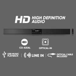 SonicGear SoundBar - BT-6500 - 200W & Wireless SubWoofer BT-USB-FM-HDMI — Buy in Cyprus with Fast Delivery