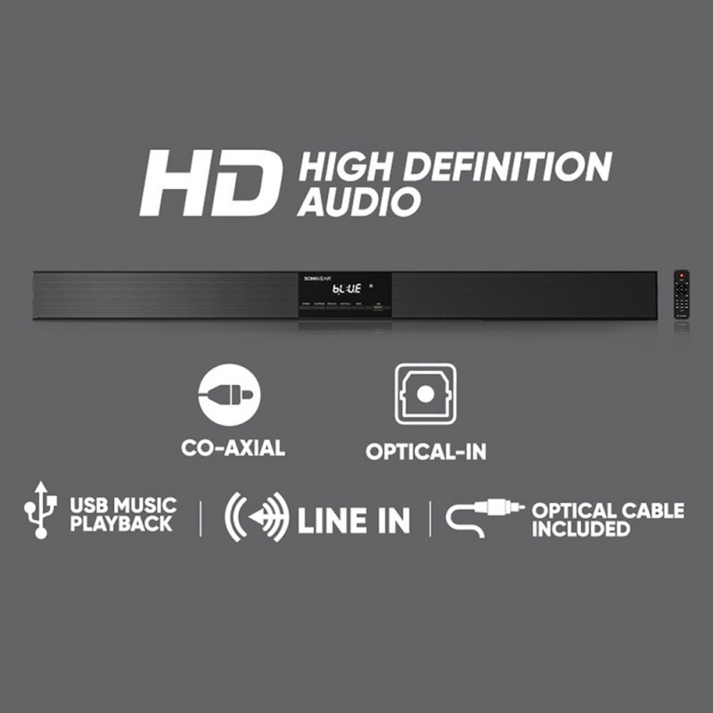 SonicGear SoundBar - BT-6500 - 200W & Wireless SubWoofer BT-USB-FM-HDMI — Buy in Cyprus with Fast Delivery