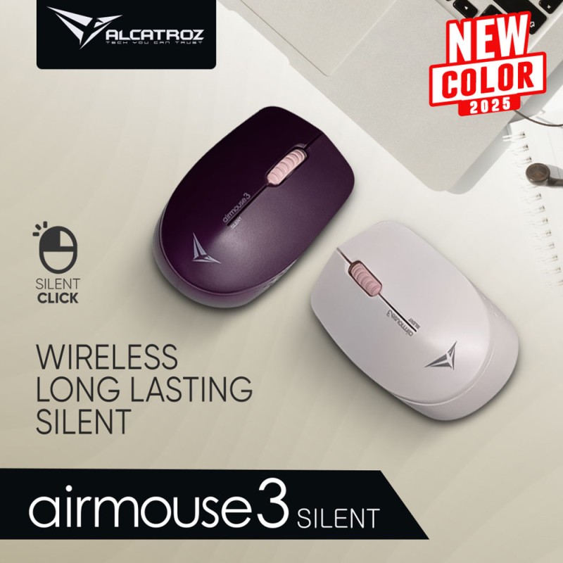 Alcatroz Mouse - AIRMOUSE 3 - Wireless Silent White — Buy in Cyprus with Fast Delivery