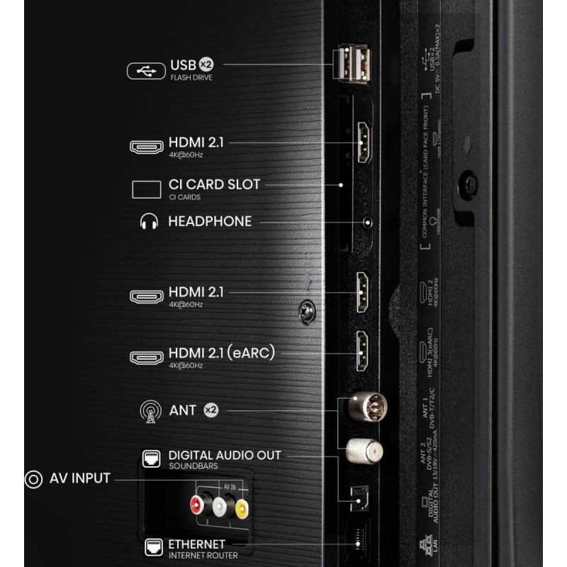 Hisense TV - 50E7Q - 50'' 4K QLED TV Smart — Buy in Cyprus with Fast Delivery