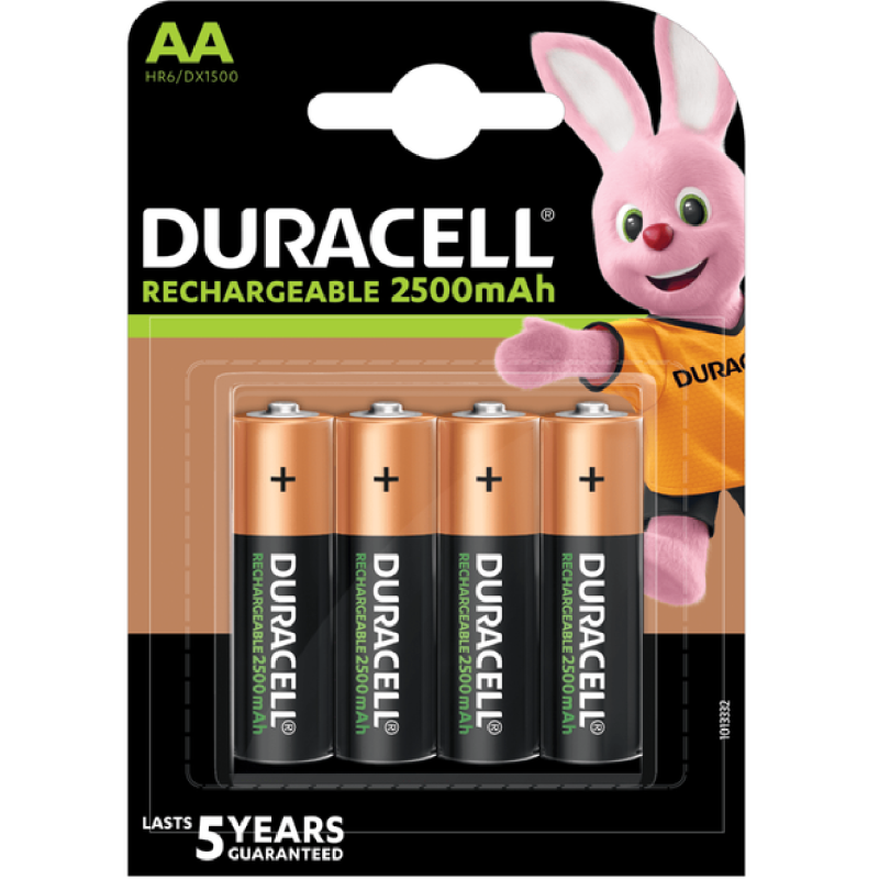 Duracell Rechargeable AA Batteries - 2500mah 4pcs — Buy in Cyprus with Fast Delivery