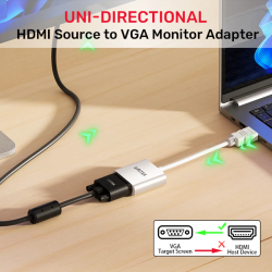 Unitek HDMI to VGA Converter - Y-6333C01 - without Power Port — Buy in Cyprus with Fast Delivery