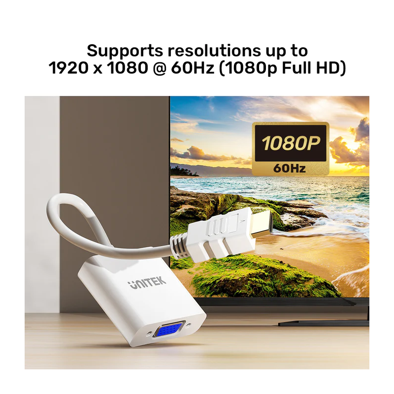 Unitek HDMI to VGA Converter - Y-6333C01 - without Power Port — Buy in Cyprus with Fast Delivery