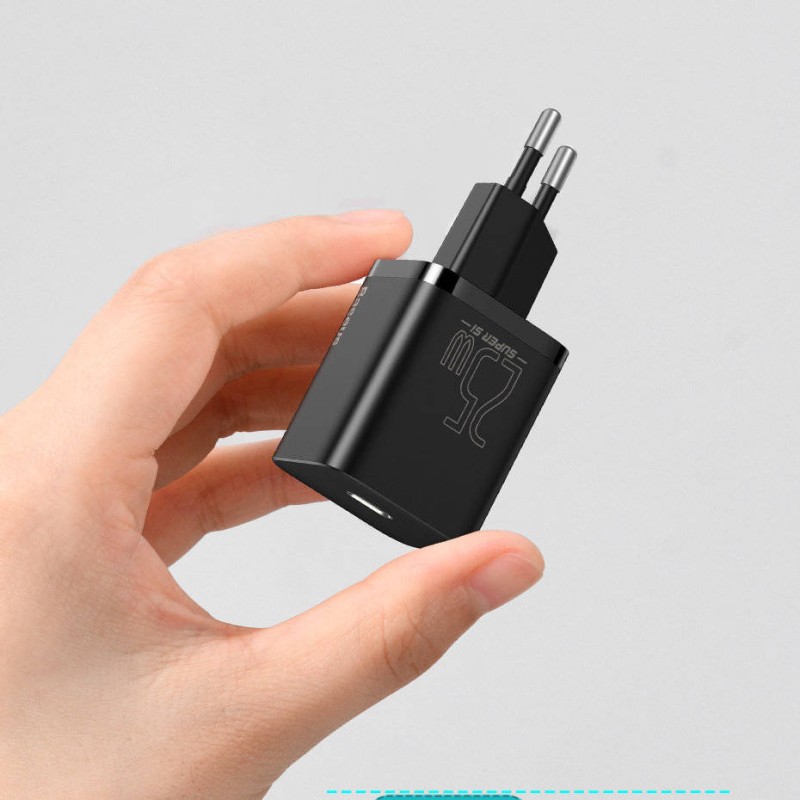 Baseus Wall Charger - 25W USB-C EU Black — Buy in Cyprus with Fast Delivery