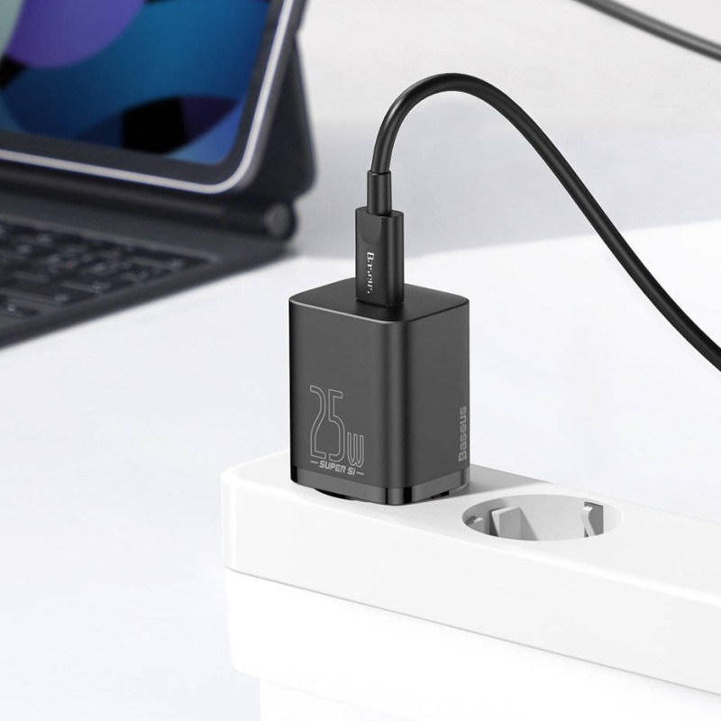 Baseus Wall Charger - 25W USB-C EU Black — Buy in Cyprus with Fast Delivery