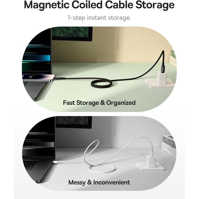 Baseus Tungsten Gold Magnetic Charging Cable Type-C to iP - Tungsten Gold, Magnetic, Type-C to iP