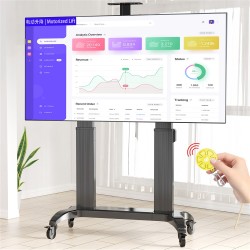 NBMounts Heavy Duty Motorized TV Trolley - TW100 - Supports up to 110'' & 136Kg Max Height 1.7m