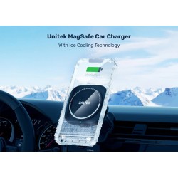 Unitek Wireless 15W MagSafe Car Mount Kit with Cooling Fan + 38W Charger & USB-Cable P1403A — Buy in Cyprus with Fast Delivery