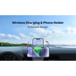 Unitek Wireless 15W MagSafe Car Mount Kit with Cooling Fan + 38W Charger & USB-Cable P1403A — Buy in Cyprus with Fast Delivery