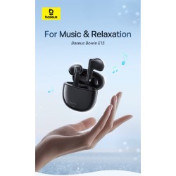Baseus Headphones In Ear TWS - Bowie E13 - Galaxy Black — Buy in Cyprus with Fast Delivery