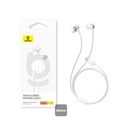 Baseus Earphones - CZ11 - Wired Type C Encok White — Buy in Cyprus with Fast Delivery