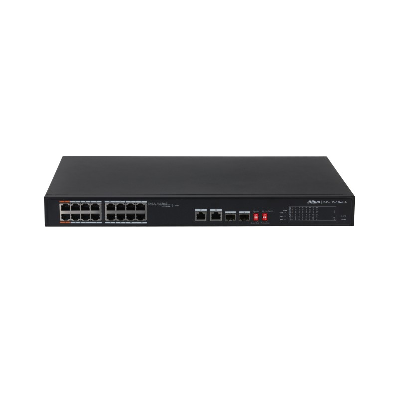 Dahua PoE Switch - PFS3218-16ET-135 - 16ports 16FE + 2GE 135W — Buy in Cyprus with Fast Delivery