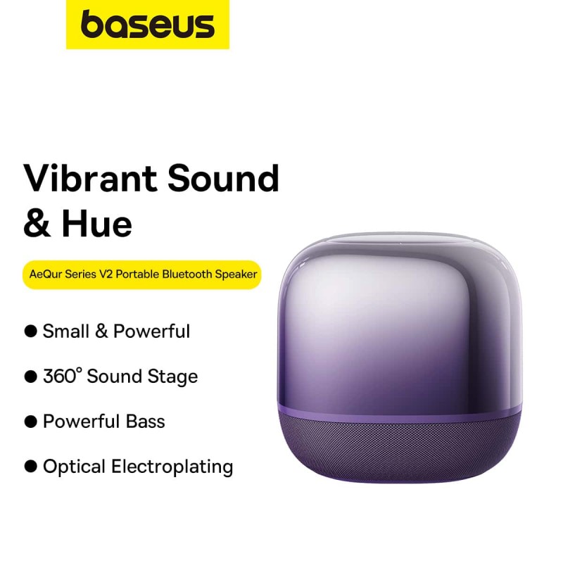 Baseus Speaker Wireless - AeQur V2 - Midnight Purple — Buy in Cyprus with Fast Delivery