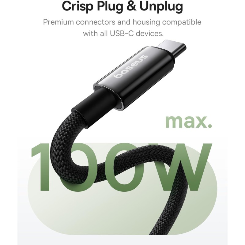 Baseus Cable USB-C to USB-C - Tungsten Gold Magnetic Charging Cable 1.0m — Buy in Cyprus with Fast Delivery