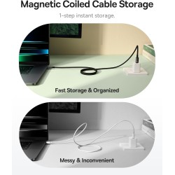 Baseus Cable USB-C to USB-C - Tungsten Gold Magnetic Charging Cable 1.0m — Buy in Cyprus with Fast Delivery