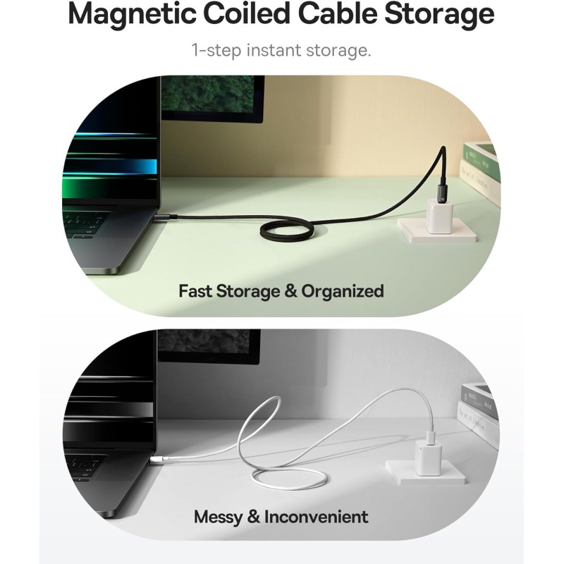 Baseus Cable USB-C to USB-C - Tungsten Gold Magnetic Charging Cable 1.0m — Buy in Cyprus with Fast Delivery