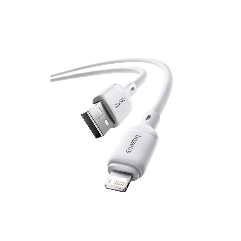 Baseus Cable Lightning to USB-A Silky Series - 1.0m White — Buy in Cyprus with Fast Delivery