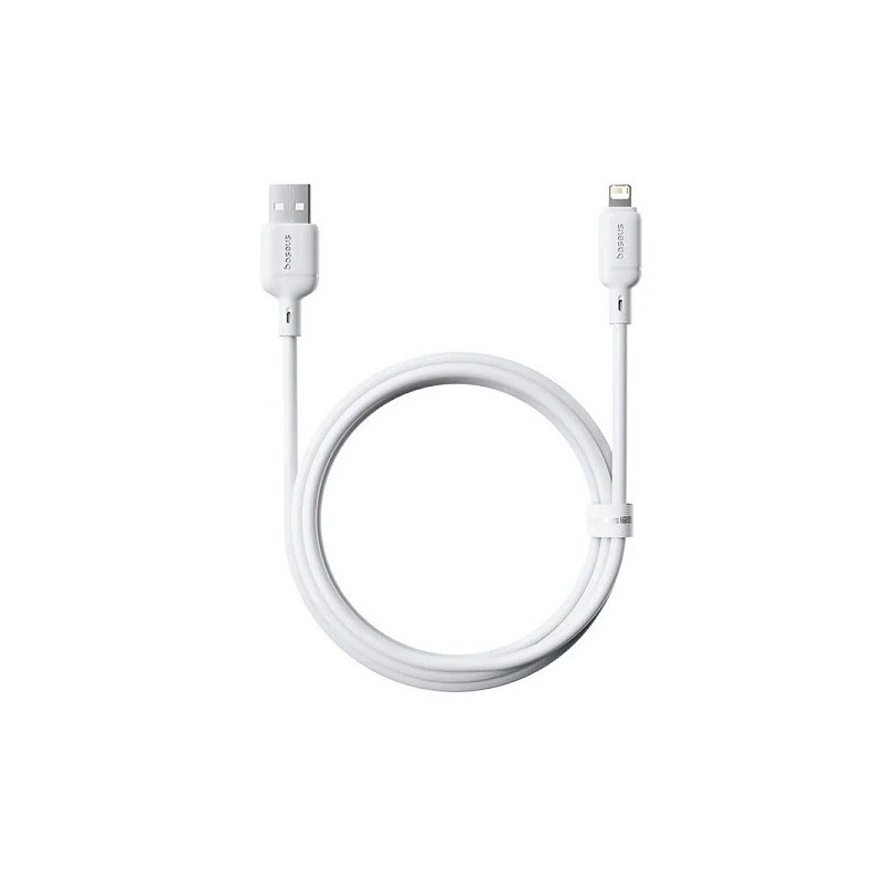 Baseus Cable Lightning to USB-A Silky Series - 1.0m White — Buy in Cyprus with Fast Delivery