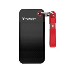 Verbatim SSD Portable Pocket Keyring - 3.2 Gen2 1TB Black Red — Buy in Cyprus with Fast Delivery