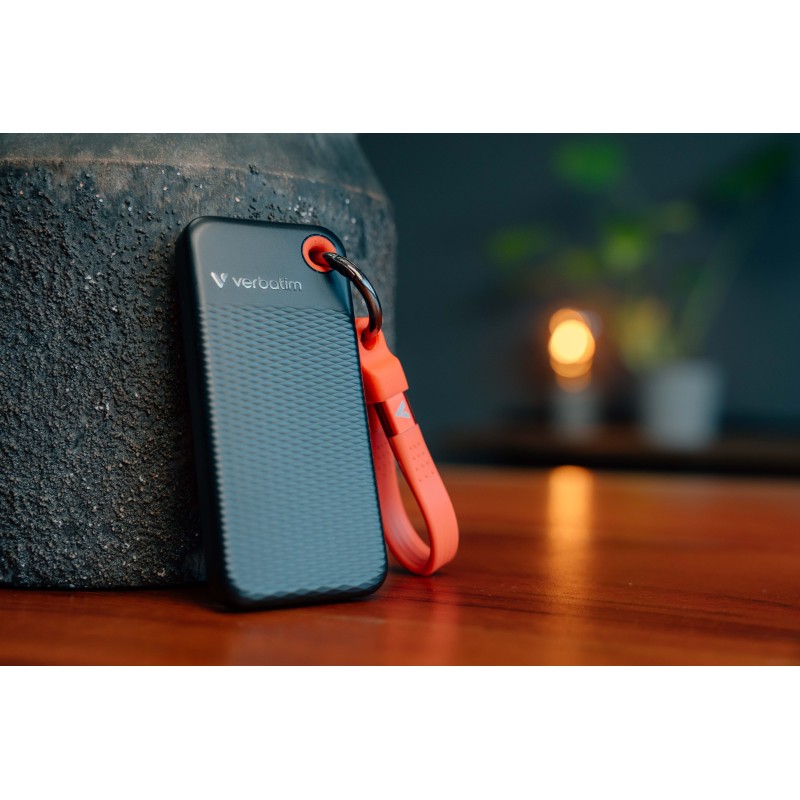 Verbatim SSD Portable Pocket Keyring - 3.2 Gen2 1TB Black Red — Buy in Cyprus with Fast Delivery