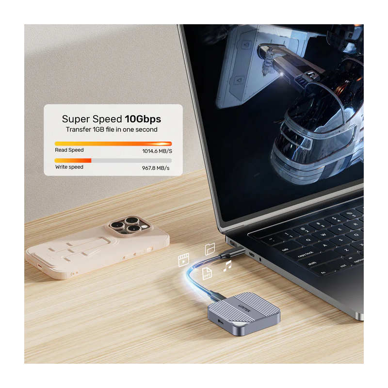 Unitek USB-C NVME PCIe M2 2230 Magnetic SSD Enclosure - S1244A - 10Gbps PD100W — Buy in Cyprus with Fast Delivery